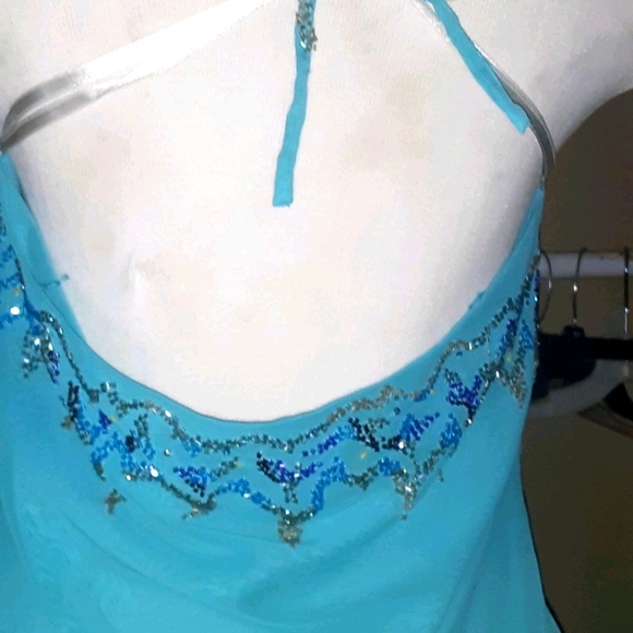 Blue chiffon Dress - Picture 6 of 13